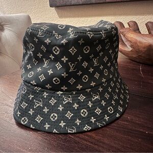 Black Monogram Bucket Hat